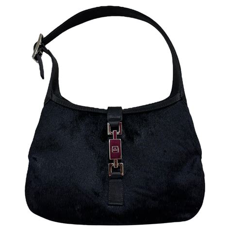 gucci borsa cavallino nera vestiarie collective|guccio Gucci leather bag.